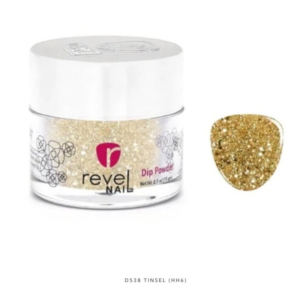 Revel Nail HH6 "Tinsel" 0.5 oz. Dip Powder